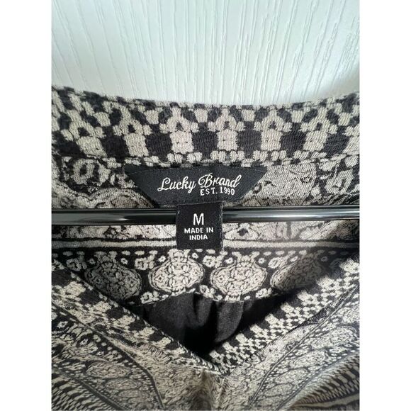 Lucky Brand Boho V-Neck Loose Fit Stretchy Long Sleeve Top - Picture 2 of 4